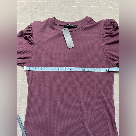 Lulus Ribbed Puff Sleeve Top - Picture 3 of 10